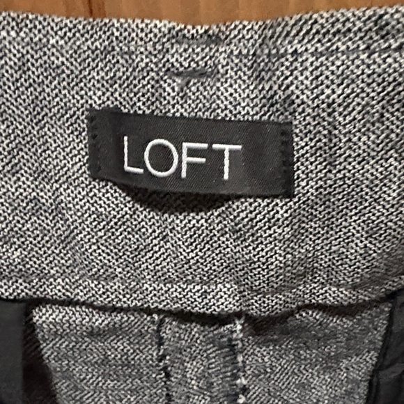 LOFT Charcoal Tie-Waist Women's Trousers - Picture 3 of 5